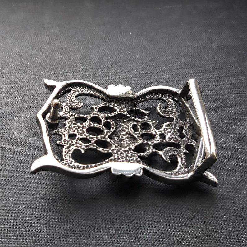 Goth Belt Buckle - Stainless Steel - 0008-Badboy-Dark Fashion Clothing