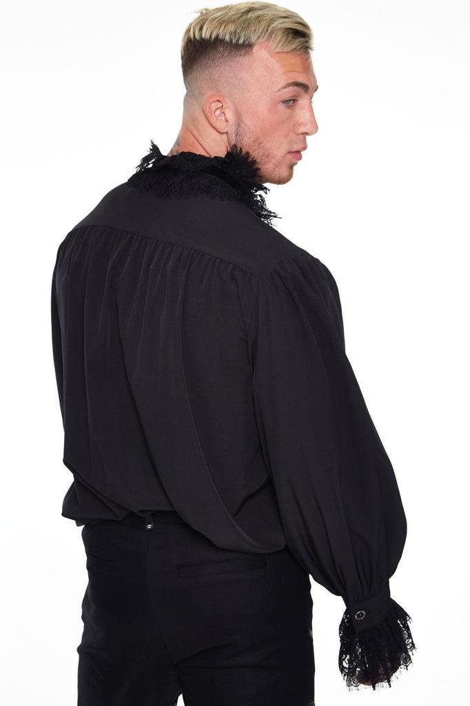 Gothic Shirt With Lace Collar and Cuffs-Jawbreaker-Dark Fashion Clothing