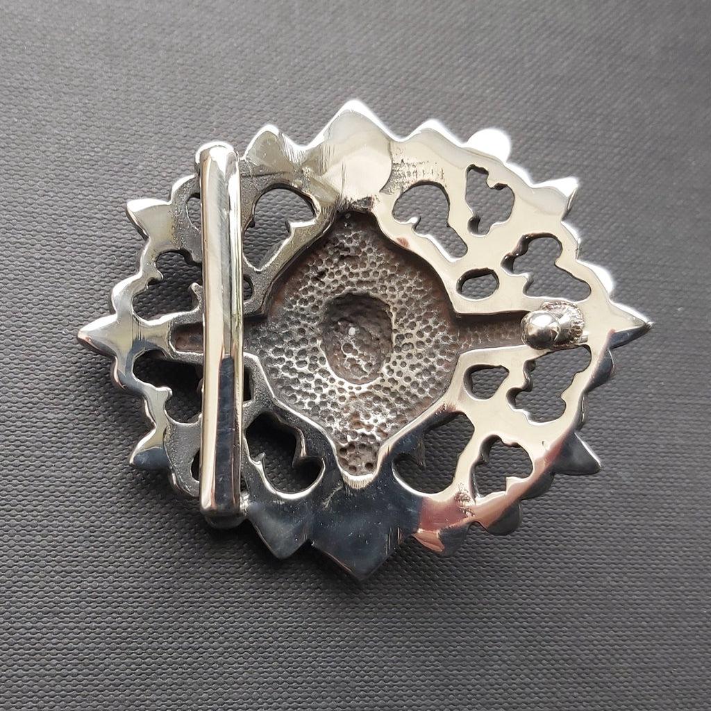 Gothic Skull Belt Buckle - Steel - 0015-Badboy-Dark Fashion Clothing