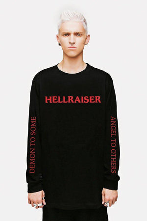 Hell Raiser Long Sleeve - Unisex-Long Clothing-Dark Fashion Clothing