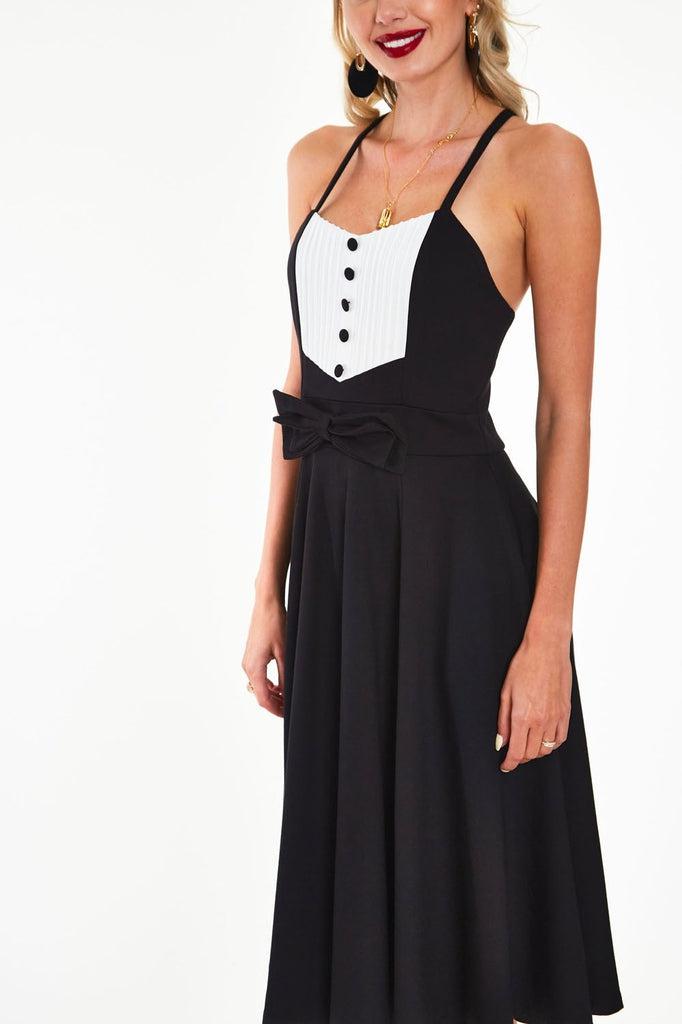 Hessy Knit Flare Dress-Voodoo Vixen-Dark Fashion Clothing