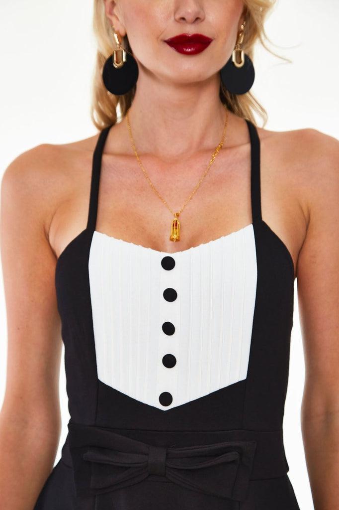 Hessy Knit Flare Dress-Voodoo Vixen-Dark Fashion Clothing