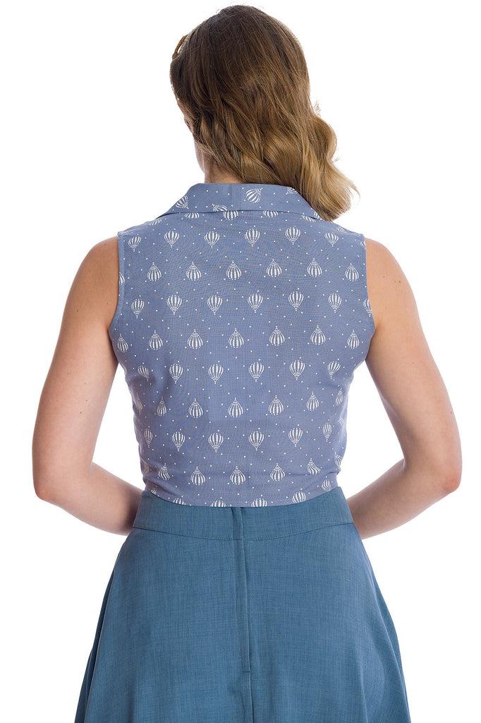 Hot Air Balloon Dreaming Blouse-Banned-Dark Fashion Clothing