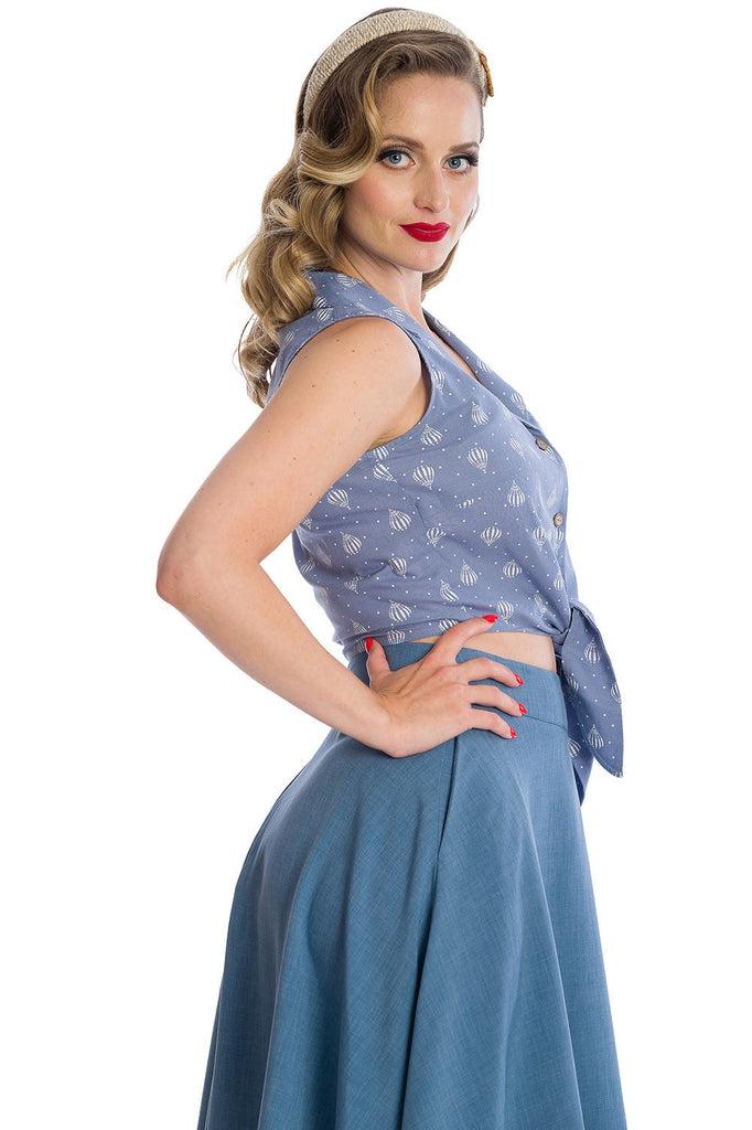 Hot Air Balloon Dreaming Blouse-Banned-Dark Fashion Clothing