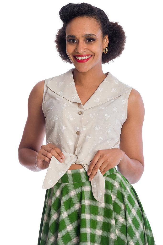 Hot Air Balloon Dreaming Blouse-Banned-Dark Fashion Clothing