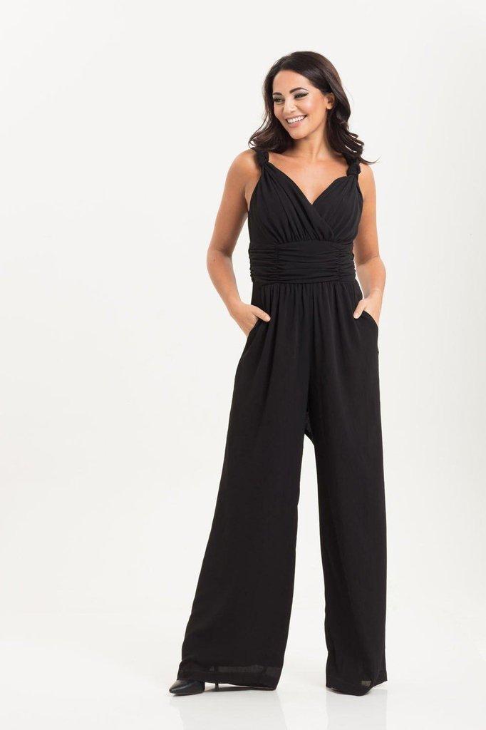 Isla Black Jumpsuit-Voodoo Vixen-Dark Fashion Clothing