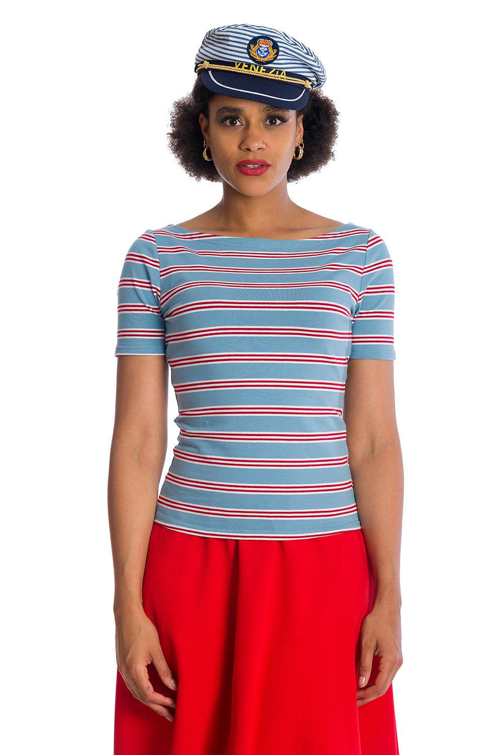 Kate Stripe Top-Banned-Dark Fashion Clothing