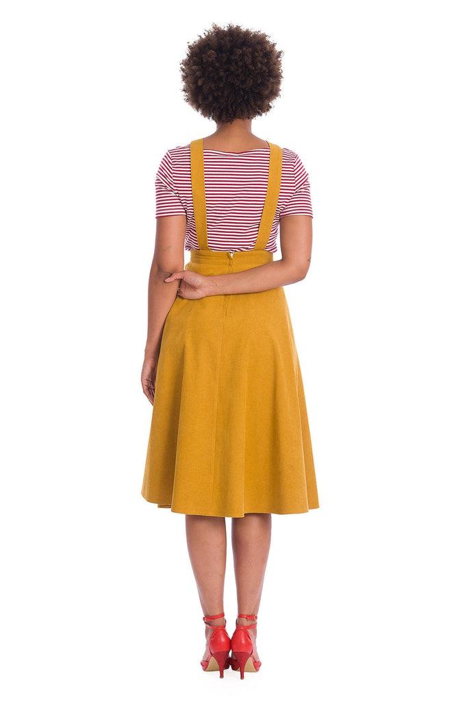 Lifes A Peach Pinafore Dress-Banned-Dark Fashion Clothing