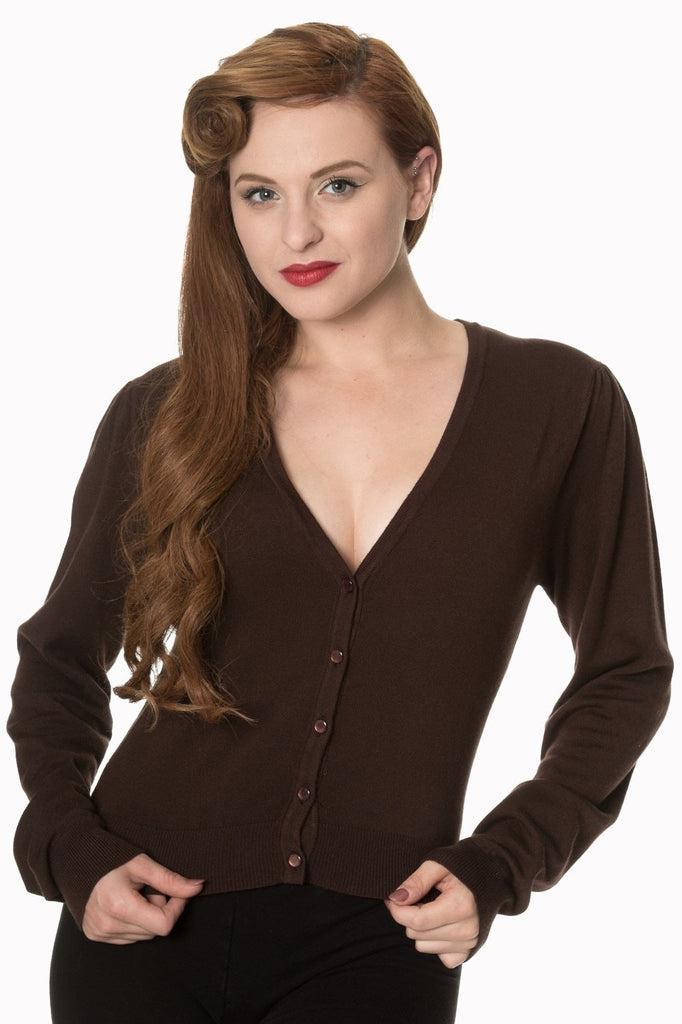 Little Luxury Cropped Cardigan-Banned-Dark Fashion Clothing