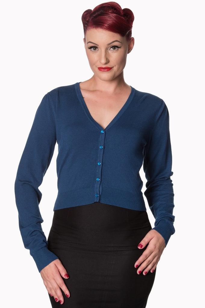 Little Luxury Cropped Cardigan-Banned-Dark Fashion Clothing