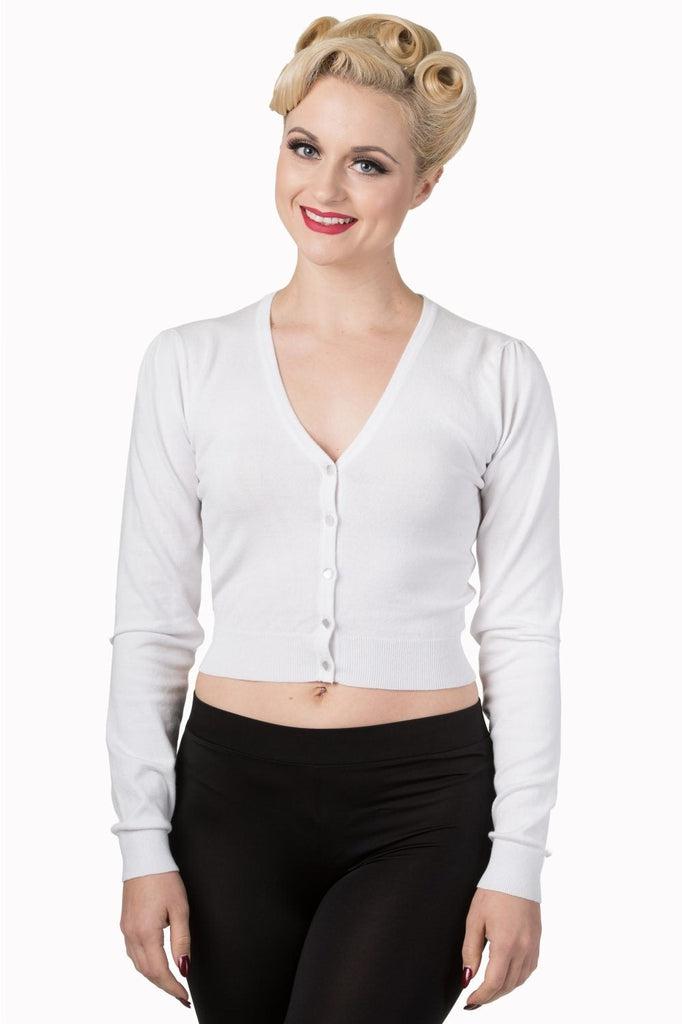 Little Luxury Cropped Cardigan-Banned-Dark Fashion Clothing