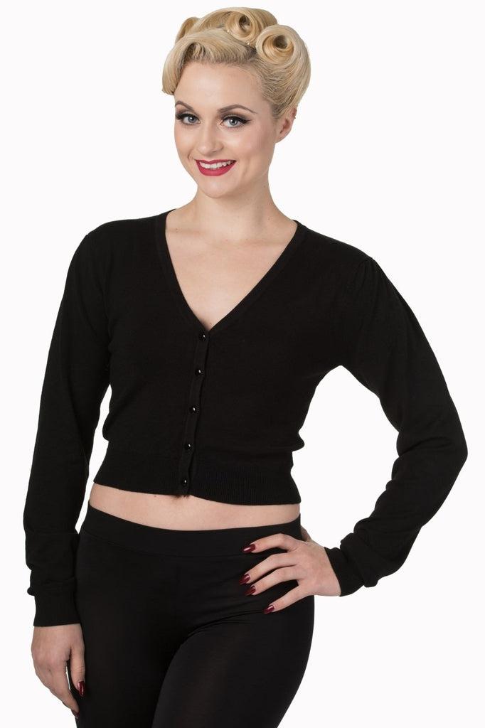 Little Luxury Cropped Cardigan-Banned-Dark Fashion Clothing