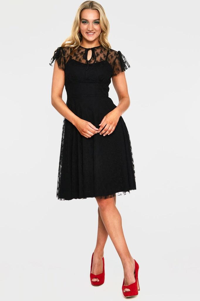 Melody Lace Occasion Dress-Voodoo Vixen-Dark Fashion Clothing