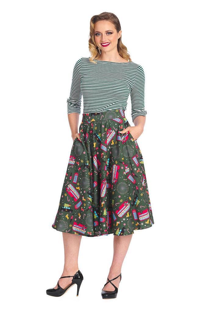 Merry Xmas Stripe Top-Banned-Dark Fashion Clothing