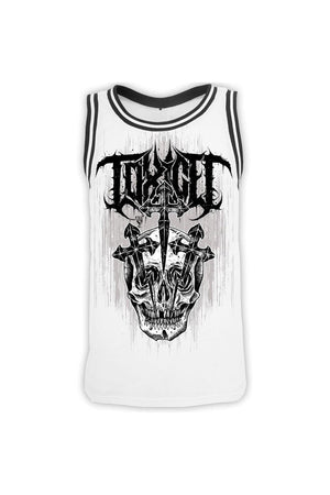 Metal Skull Mesh Tank Top-Toxico-Dark Fashion Clothing