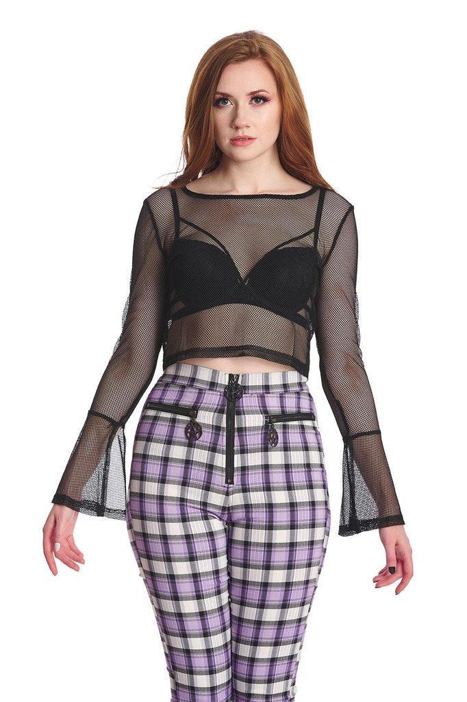 Morwenna Mesh Top-Banned-Dark Fashion Clothing