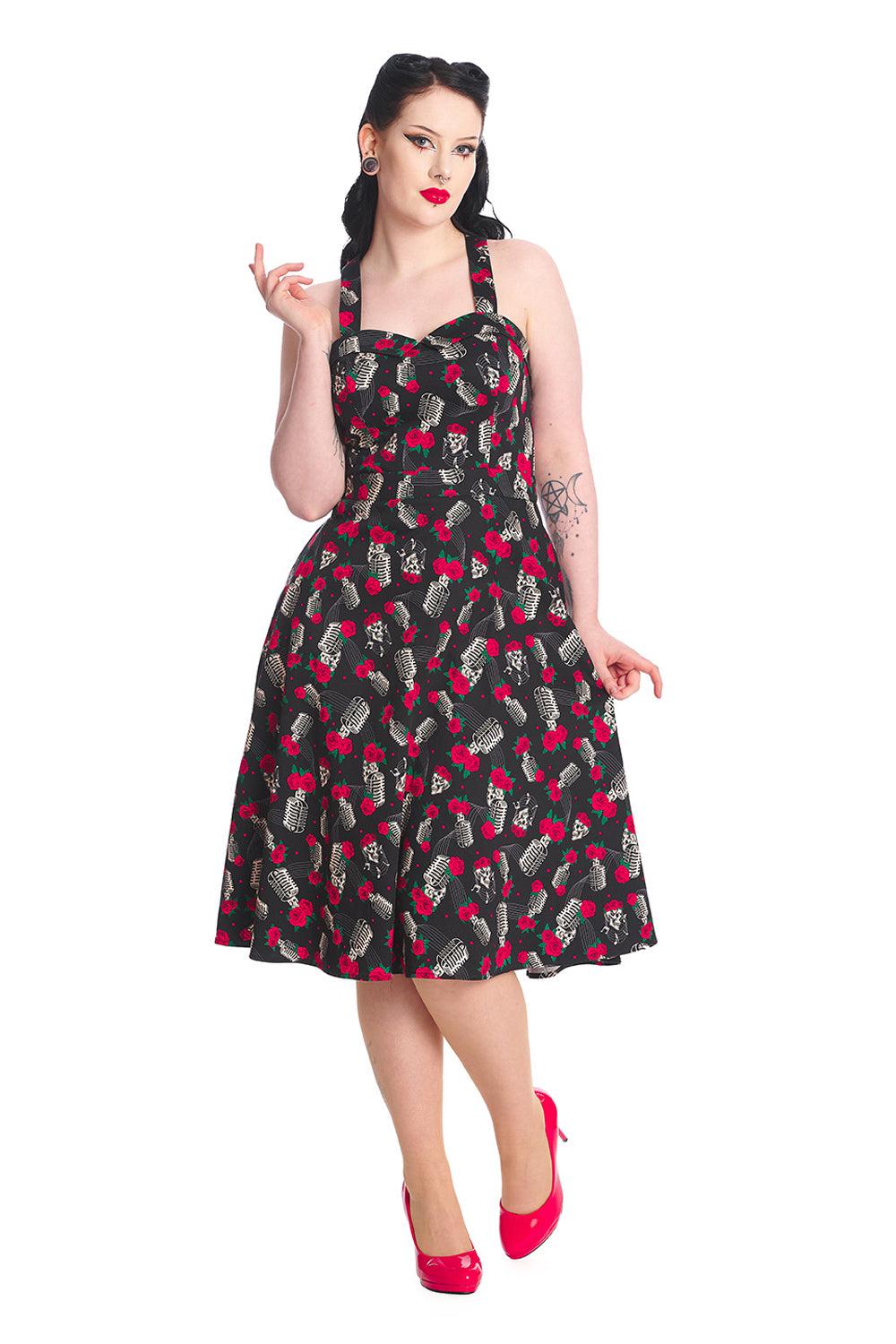 Nashville Flaire Dress-Banned-Dark Fashion Clothing