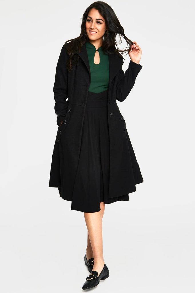 Nicole 40s Style Coat-Voodoo Vixen-Dark Fashion Clothing