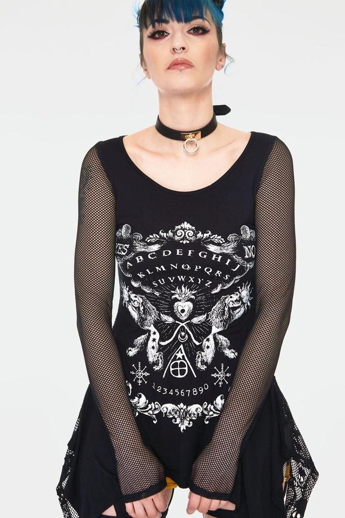 Ouija Board Long Sleeve Top-Jawbreaker-Dark Fashion Clothing