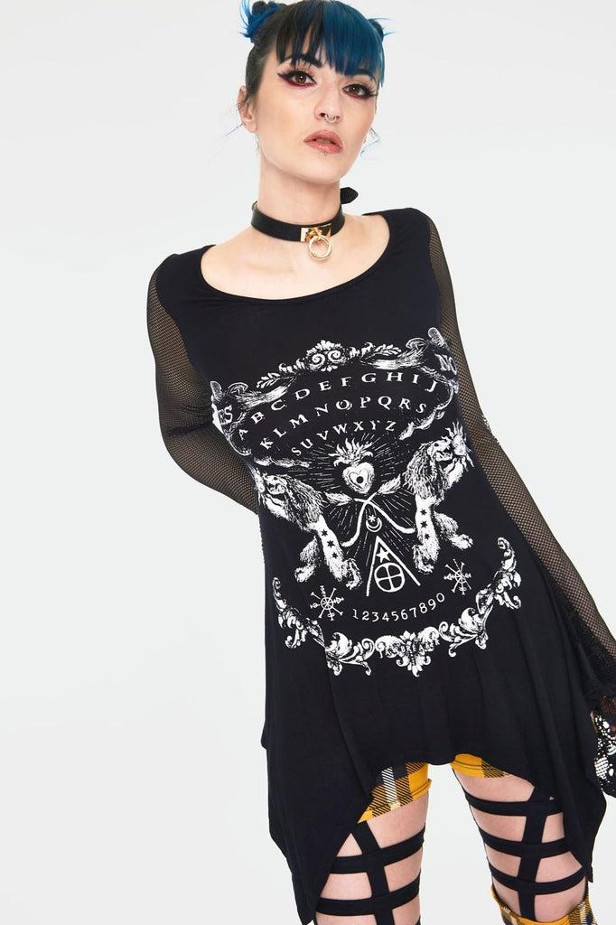 Ouija Board Long Sleeve Top-Jawbreaker-Dark Fashion Clothing
