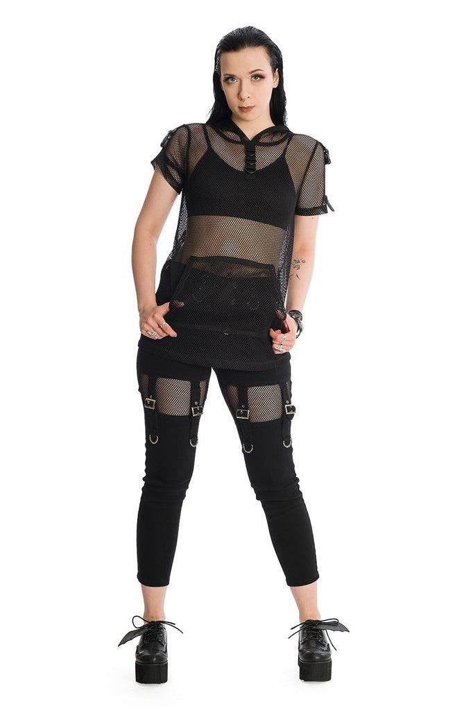 Prewitt Mesh Hoodie-Banned-Dark Fashion Clothing