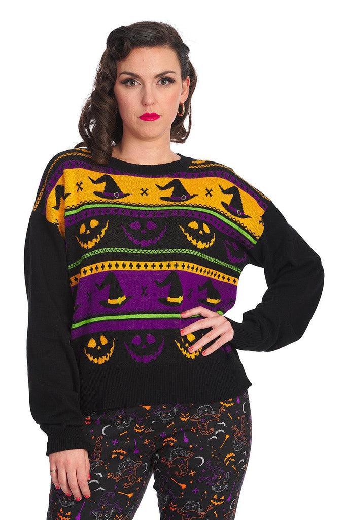 Pumpkin Jumper-Banned-Dark Fashion Clothing