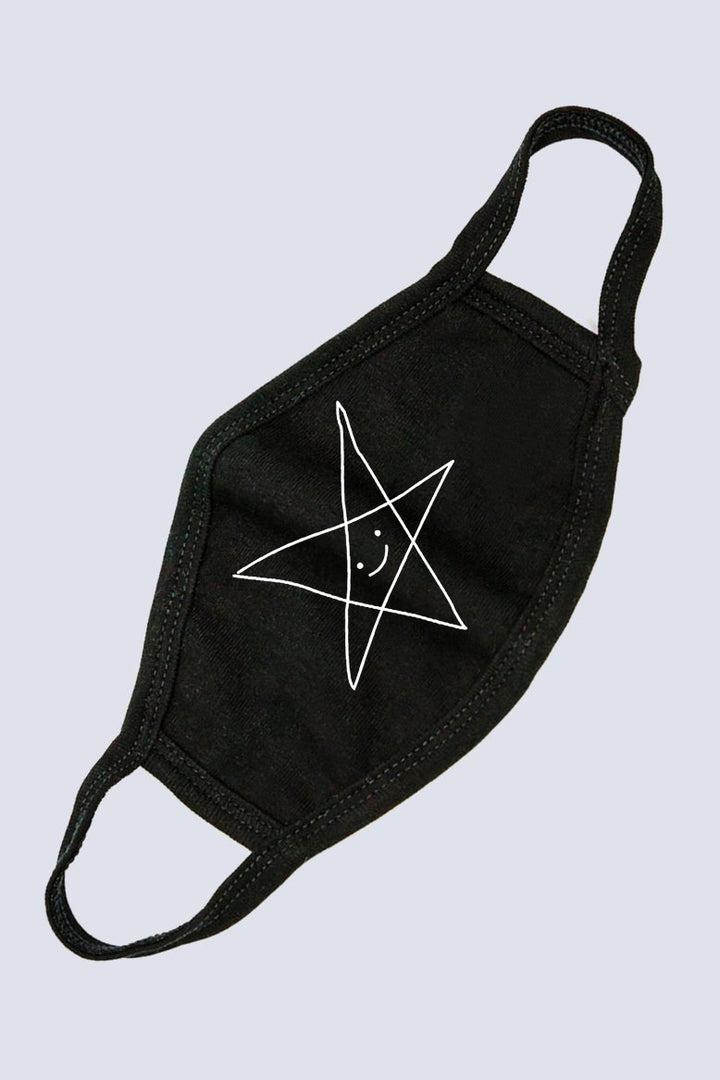 Satan Loves You Face Mask - Unisex-Long Clothing-Dark Fashion Clothing