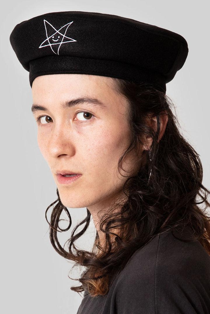 Satan Loves You Logo Beret - Unisex-Long Clothing-Dark Fashion Clothing