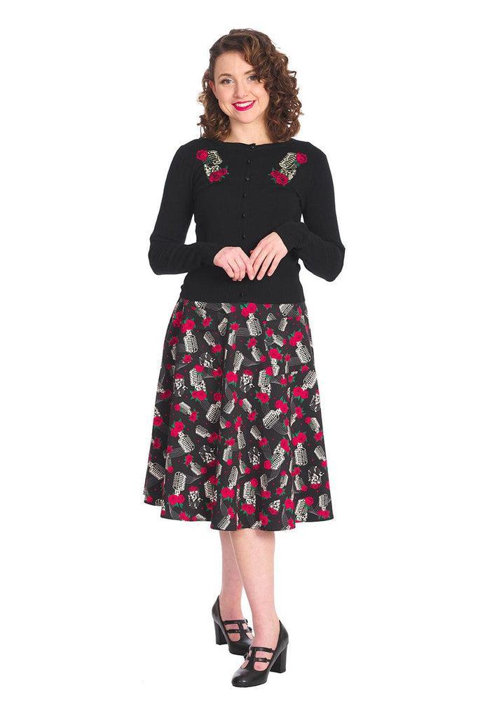 Singing Rose Cardigan-Banned-Dark Fashion Clothing