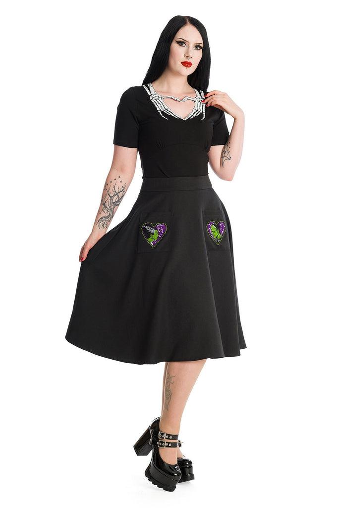 Skeleton Heart Top-Banned-Dark Fashion Clothing