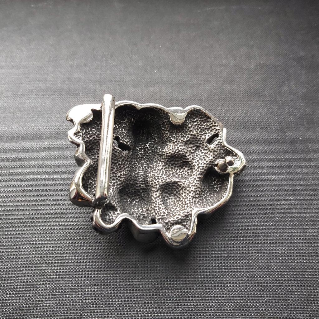 Skulls Belt Buckle - Stainless Steel-Badboy-Dark Fashion Clothing