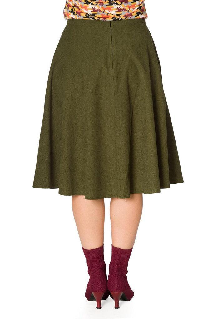 Sophisticated Lady Swing Skirt-Banned-Dark Fashion Clothing