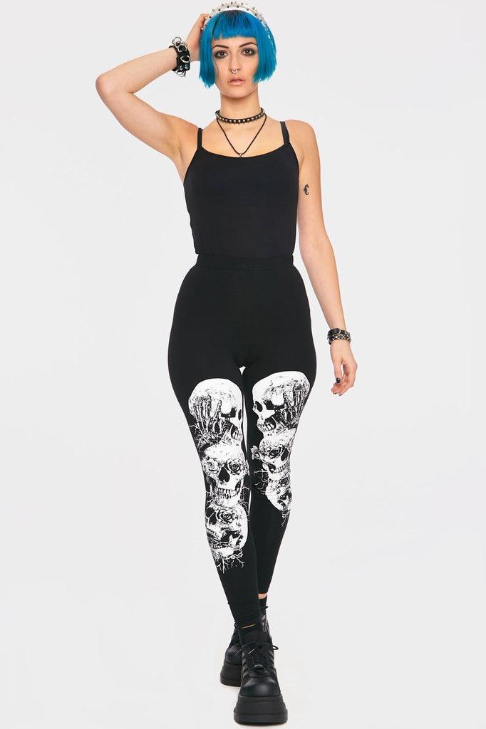 Still Evil Leggings-Jawbreaker-Dark Fashion Clothing