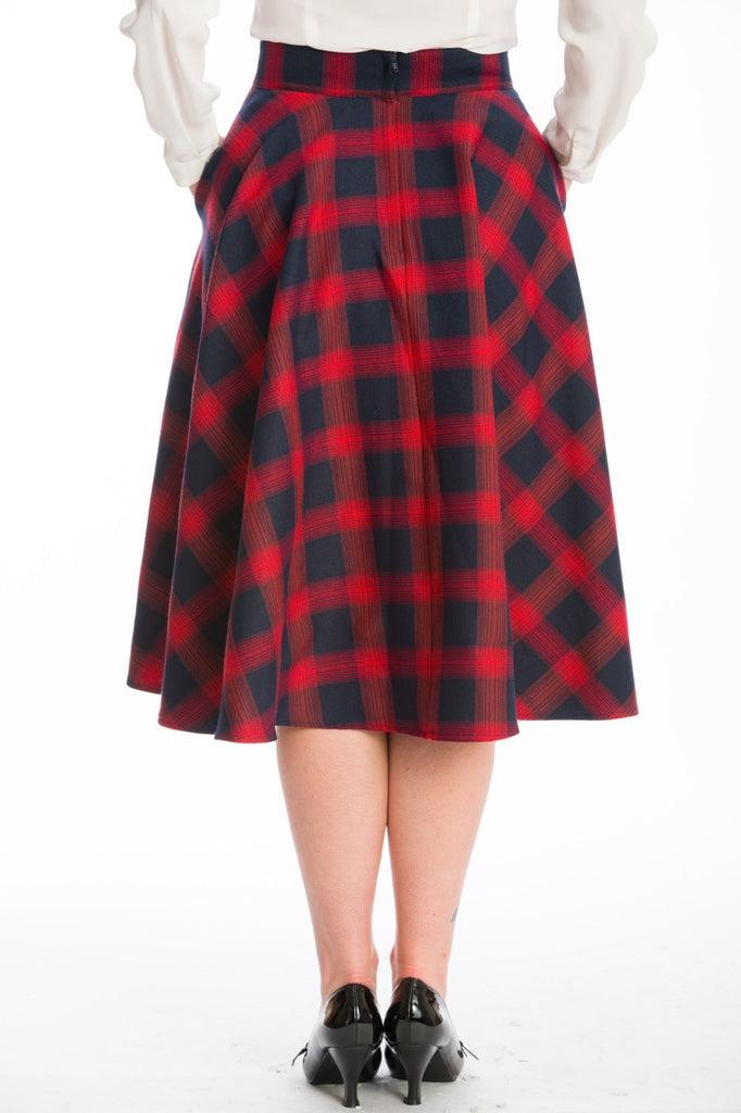 Sweet Check Swing Skirt-Banned-Dark Fashion Clothing
