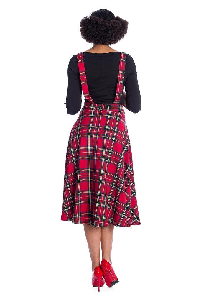Sweet Tartan Pinafore Dress-Banned-Dark Fashion Clothing