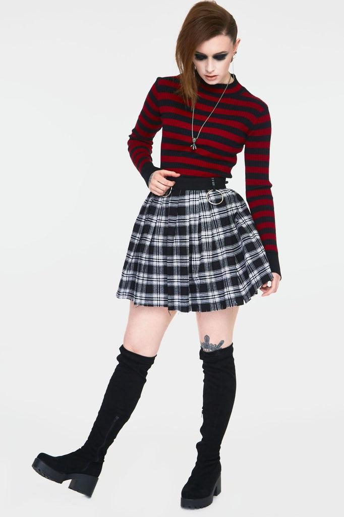 Teen Spirit Tartan Pleated Skirt-Jawbreaker-Dark Fashion Clothing