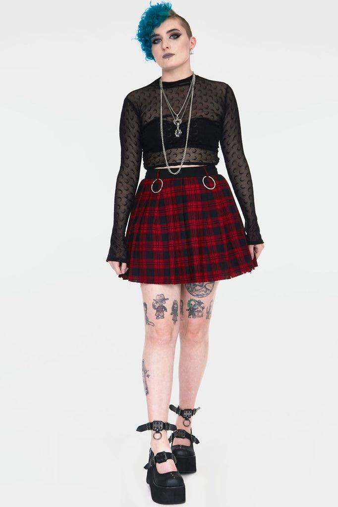 Teen Spirit Tartan Pleated Skirt-Jawbreaker-Dark Fashion Clothing