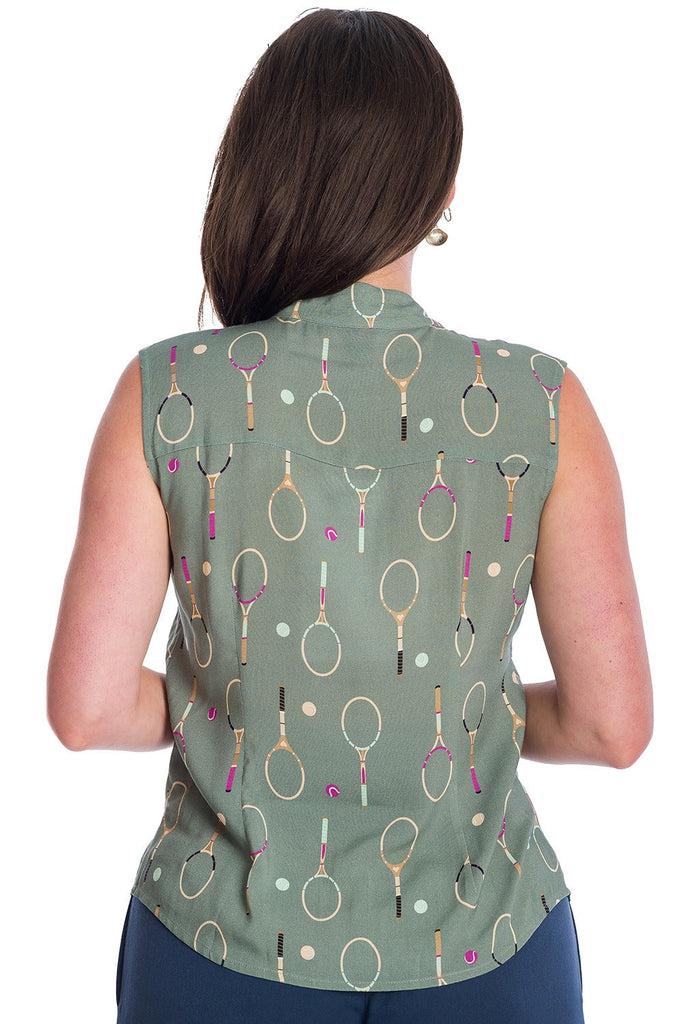 Tennis Love Blouse-Banned-Dark Fashion Clothing