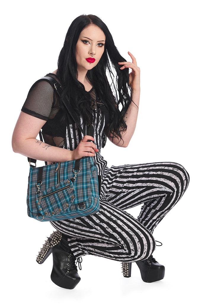 Twice The Action Shoulder Bag-Banned-Dark Fashion Clothing