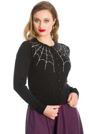 Under Her Web Spell Cardigan-Banned-Dark Fashion Clothing