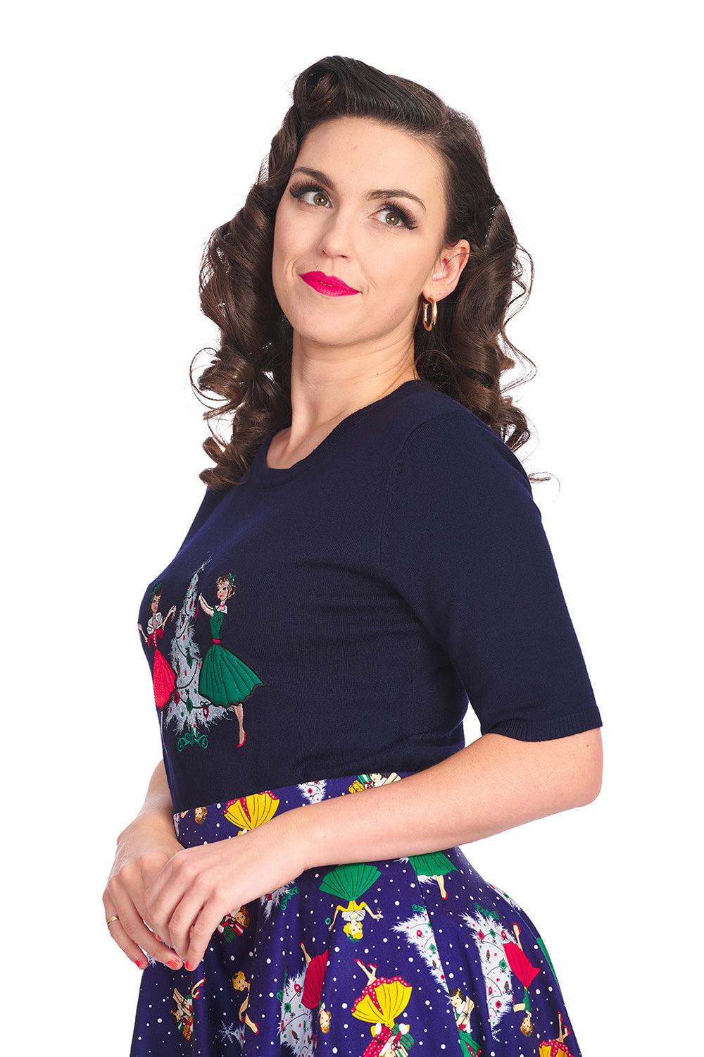 Vintage Christmas Holiday Jumper-Banned-Dark Fashion Clothing