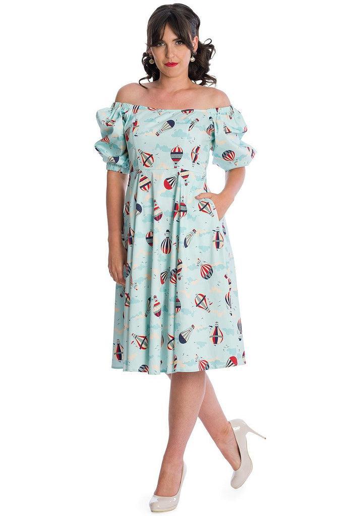 Vintage Globe Dress-Banned-Dark Fashion Clothing