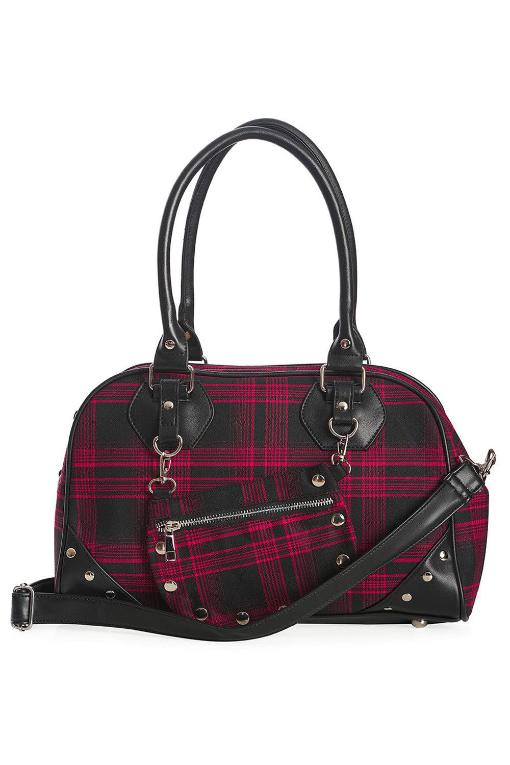 Warren Plaid Handbag-Banned-Dark Fashion Clothing