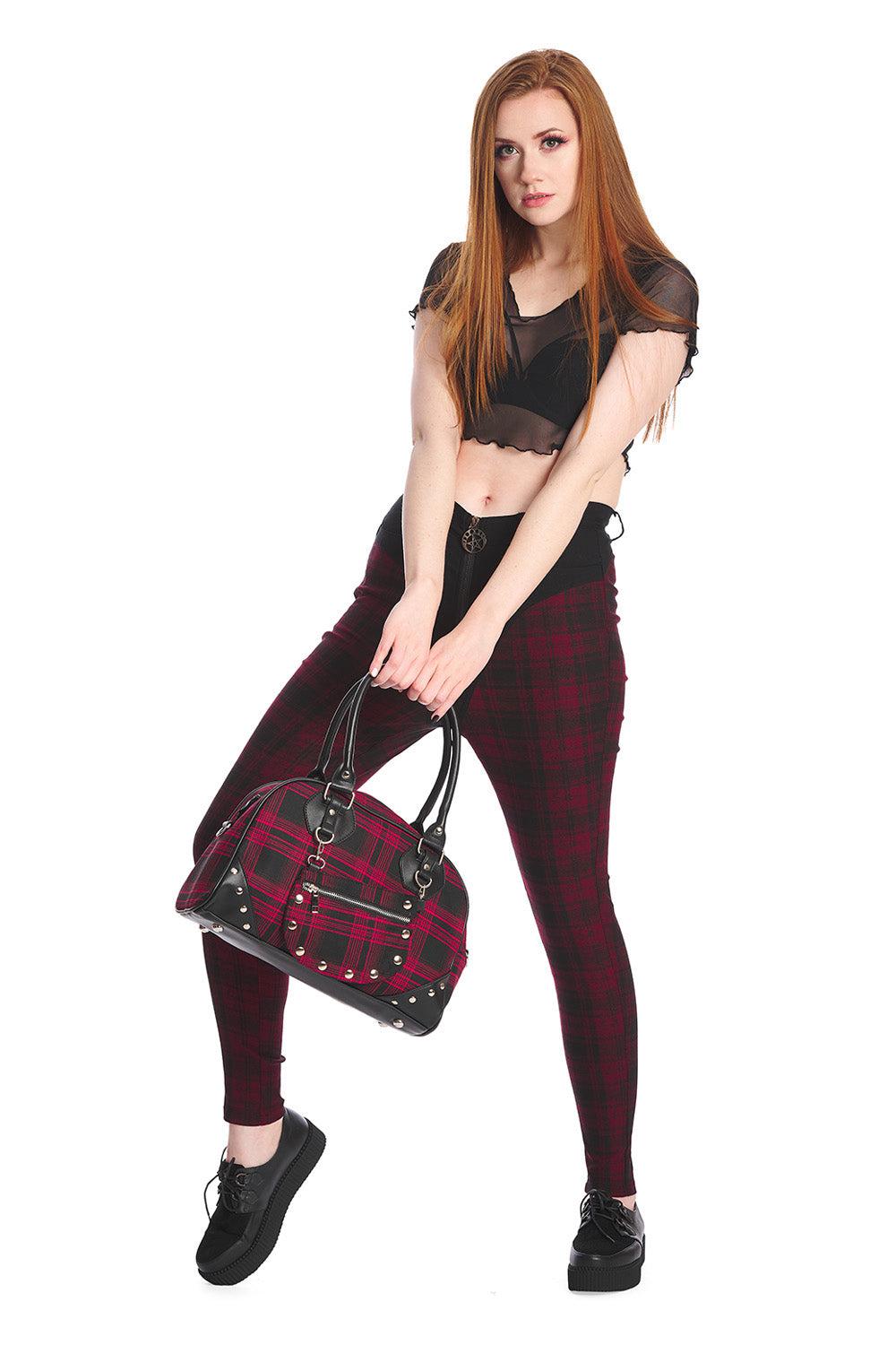 Warren Plaid Handbag-Banned-Dark Fashion Clothing