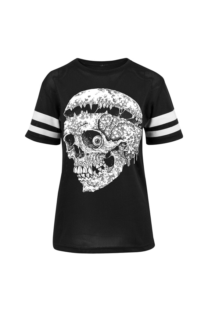 Wasteland Skull Mesh Tee-Toxico-Dark Fashion Clothing