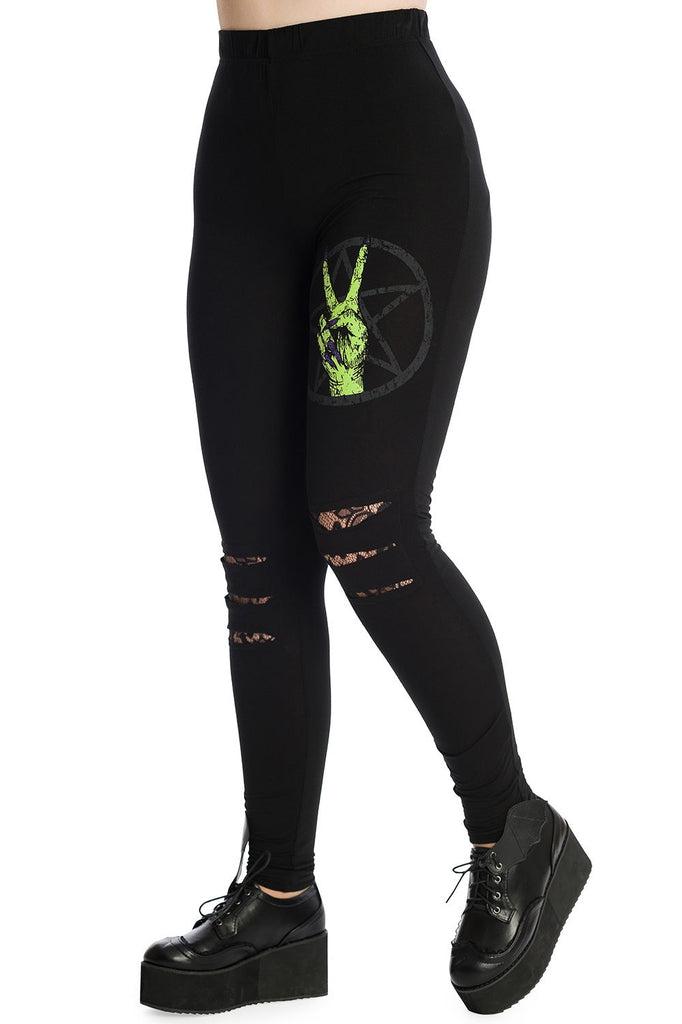 Zombie Hand Leggings-Banned-Dark Fashion Clothing