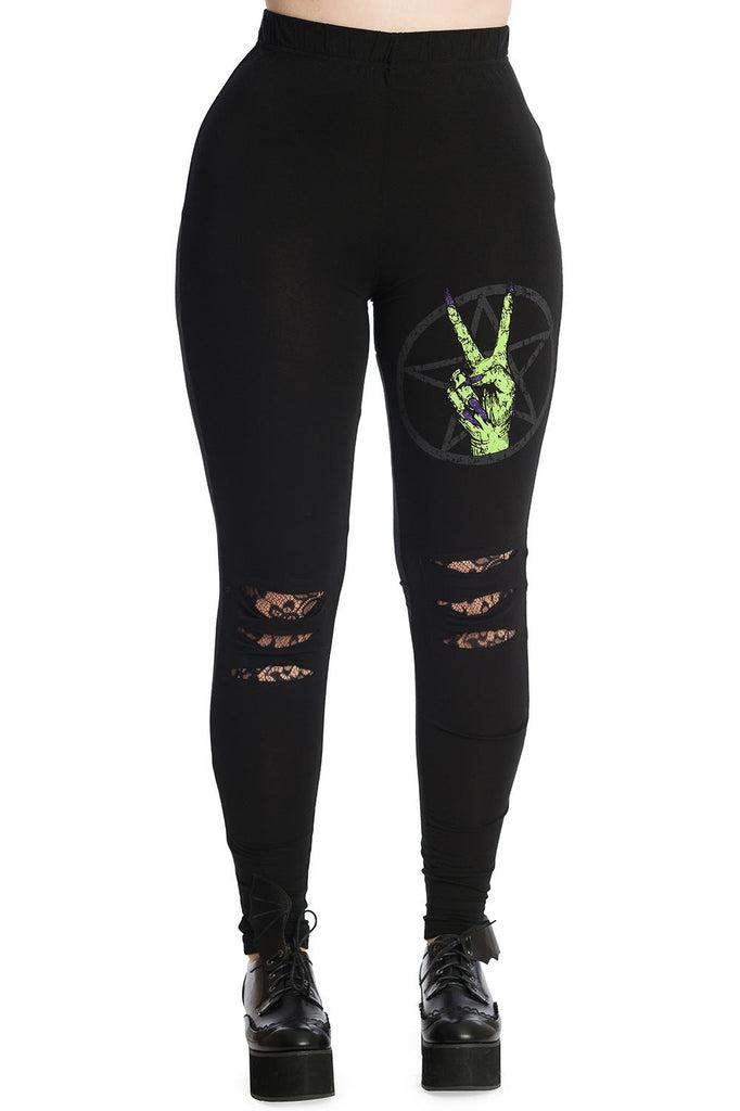 Zombie Hand Leggings-Banned-Dark Fashion Clothing