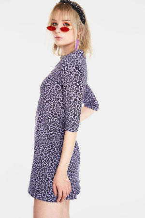 Animal Nature Leopard Mini Dress-Jawbreaker-Dark Fashion Clothing