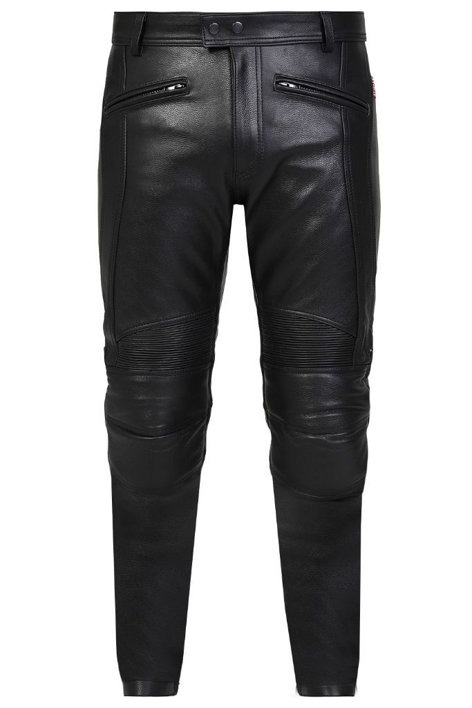 Aragon Leather Motorcycle Trousers-Skintan Leather-Dark Fashion Clothing