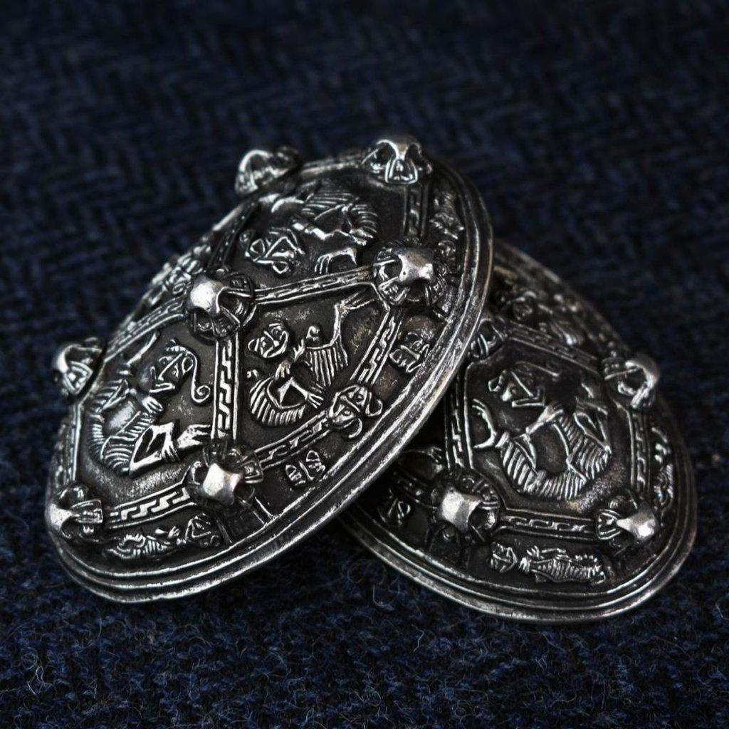 Asgard Pair of Tortoise Brooches-Asgard-Dark Fashion Clothing